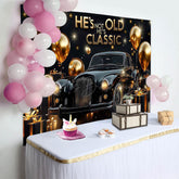 Lofaris Black Gold Hes Not Old Classic Birthday Backdrop
